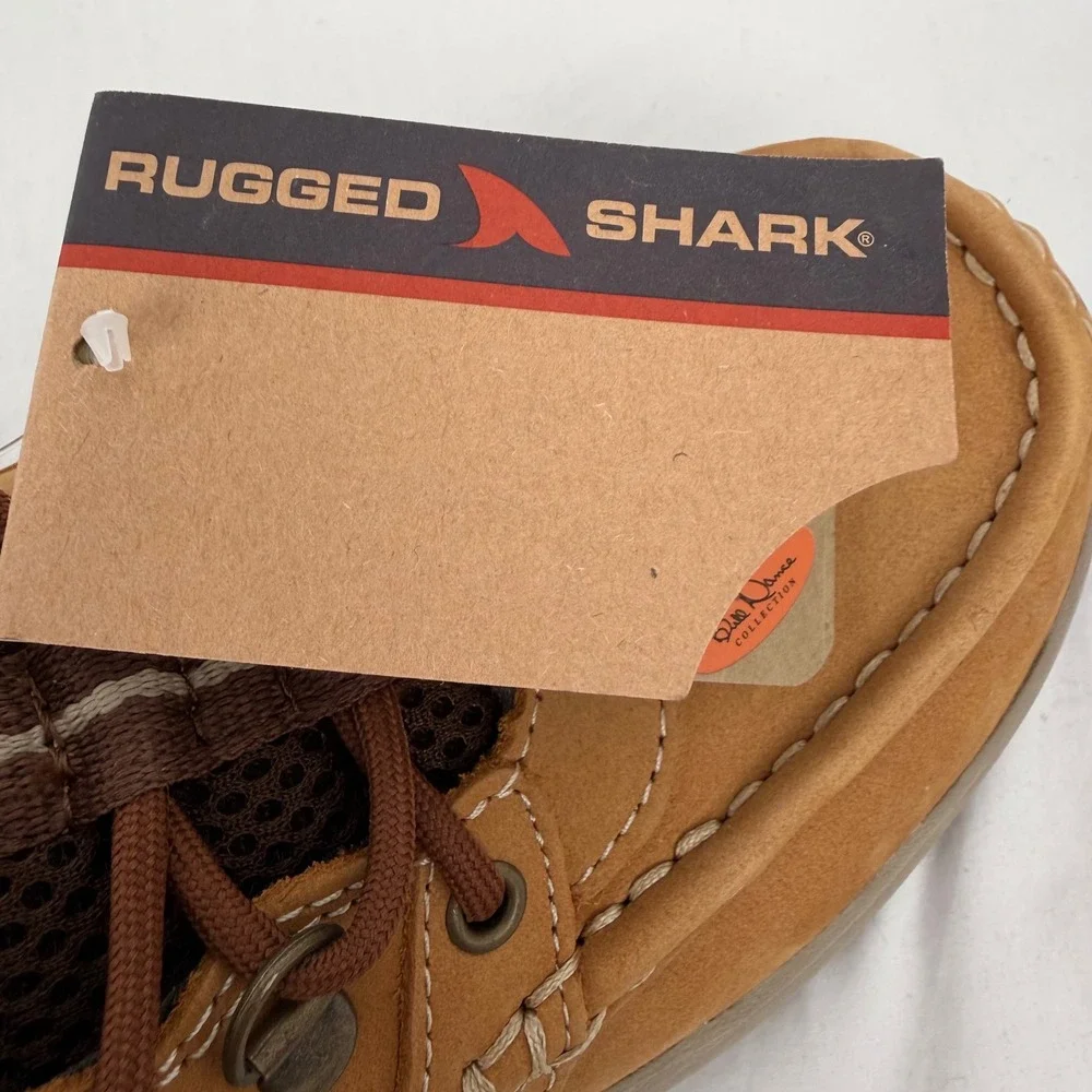 Rugged Shark Bill Dance Collection Mens Tan Boat Shoes Fishing Sneakers NWT‎